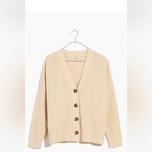Birchmoor Cardigan Sweater-Madewell- XL- Heather oatmeal